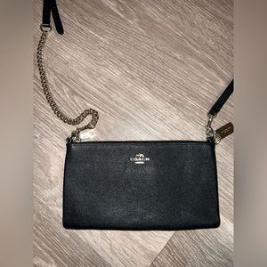Leather Coach zip crossbody